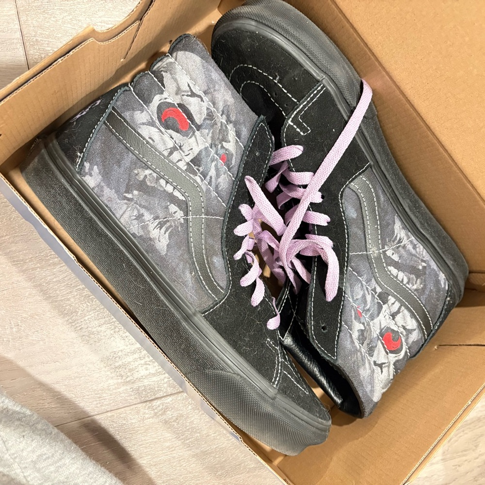 Vans Black and Gray High-Top Sneakers - Picture 2 of 7